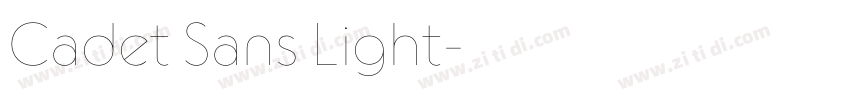 Cadet Sans Light字体转换